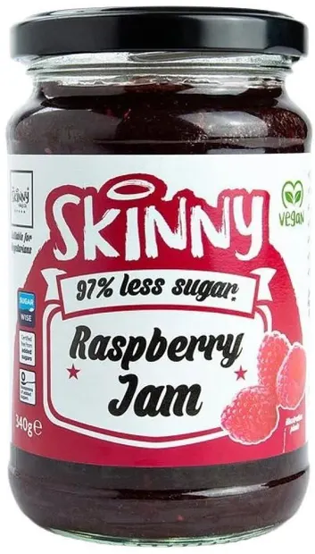 Skinny Jam, dulce, zmeură, 340 g, Skinny Food Co