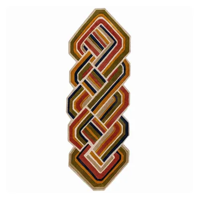 Covor tip traversă țesut manual din lână 80x300 cm Lattice Shaped – Flair Rugs