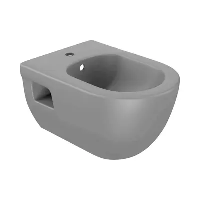 Bideu baie suspendat Celesta Brillo 53 x 35 5 cm fara margini ceramica sanitara antracit