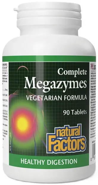Complete Megazymes Vegetarian Formula, 90 tablete, Natural Factors
