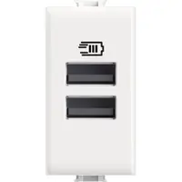 Incarcator Usb 2 porturi tip A 15W Bticino Matix AM4191AA, alb