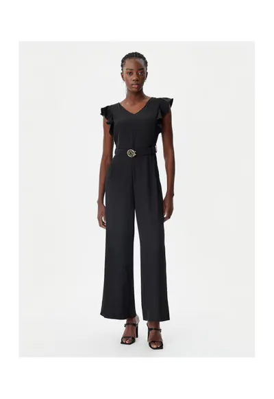 Salopeta dama - 305318176 - Poliester - Negru - Negru