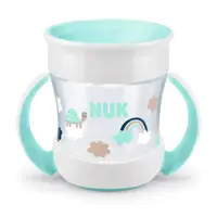 Canuta antivarsare cu manere NUK Mini Magic 160 ml 6 luni verde cu soricei