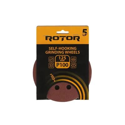 Disc abraziv pentru slefuitor cu excentric ROTOR 125 P100 - Pachet 5 bucati