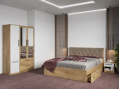 Set dormitor complet Stejar Auriu - Madrid - C67