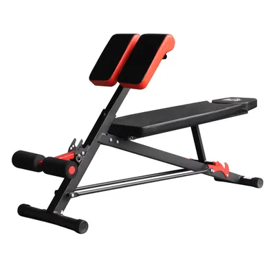 Homcom Banca Fitness Reglabila – Negru/Rosu pentru Antrenament Complet