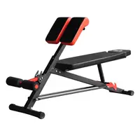 Homcom Banca Fitness Reglabila – Negru/Rosu pentru Antrenament Complet