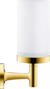 Pahar baie Duravit Starck T 0099313400, montare pe perete, metal/sticla, Auriu lucios