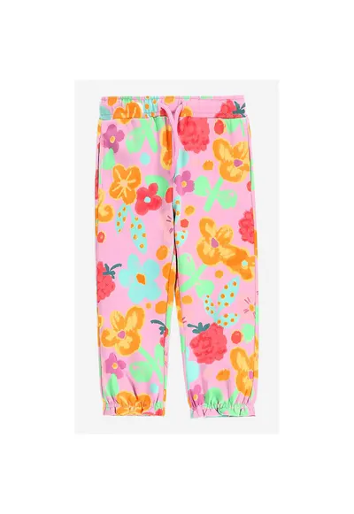 Pantaloni de trening fete WC5120101MGN - Bumbac/Elastan - Multicolor - Multicolor