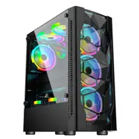 Carcasa 1stPLAYER Gaming DK-D4, RGB, Mid-Tower, fara sursa, culoare neagra