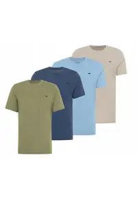 Set 4 Tricou Barbati - Alex - L INTL - Multicolor - Bumbac - Design Clasic Casual - Ideal Pentru Uz Zilnic - Material Premium Confortabil - Croiala Regular Fit - Maneca Scurta