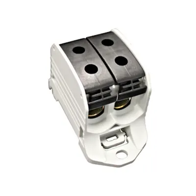 Clemă dublă Al-Cu,1 p. negru, 50mmp / 35mmp cu pin