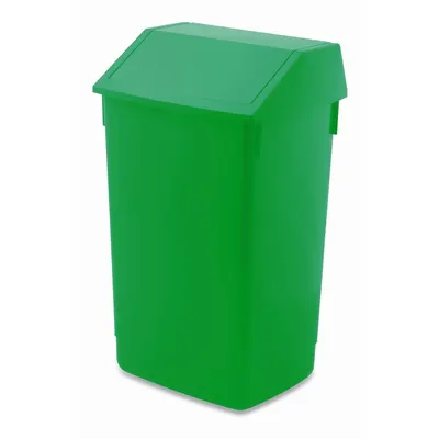 Coș de gunoi verde de reciclat din plastic 60 l – Addis