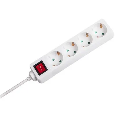 Prelungitor 4 cai cu intrerupator 1.5M( 3G1.5MM2) alb V-TAC SKU-8764