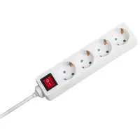 Prelungitor 4 cai cu intrerupator 1.5M( 3G1.5MM2) alb V-TAC SKU-8764
