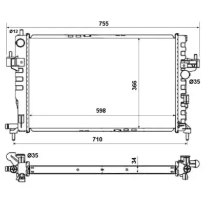 Radiator, racire motor NRF 58282