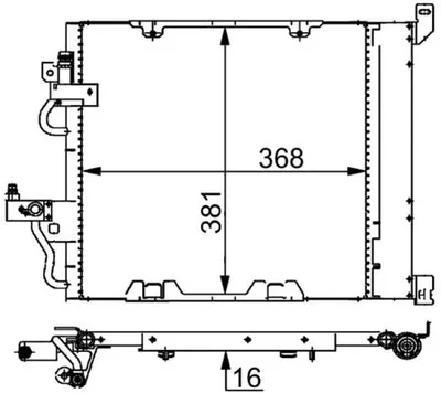 Condensator climatizare (cu uscator) potrivit OPEL ASTRA H, ASTRA H CLASSIC, ASTRA H GTC, ASTRA H KOMBI, ZAFIRA B, ZAFIRA B MINIVAN 1.3D 1.7D 1.9D 03.04