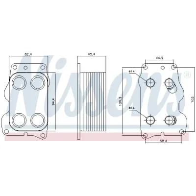 Radiator ulei, ulei motor NISSENS 90740