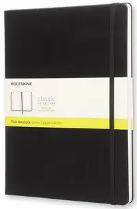 Agenda cu coperti tari Moleskine Classic Notebook XL – Neagra, file albe