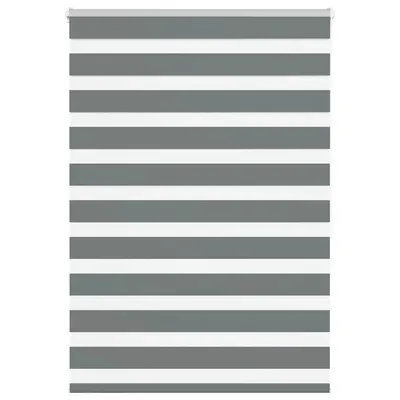 vidaXL Jaluzea tip zebra gri închis lățime țesătură 110,9 cm poliester