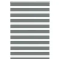 vidaXL Jaluzea tip zebra gri închis lățime țesătură 110,9 cm poliester
