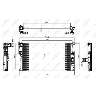 Radiator, racire motor NRF 58410