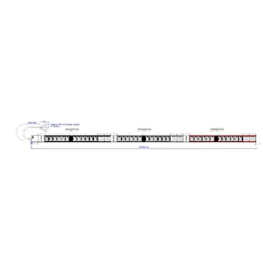 PDU Vertical 36xC13, 6xC19 3 m fara fisa, AL, 16A 400V