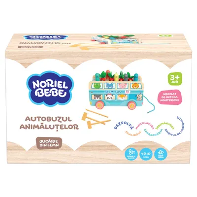 Jucarie din lemn, Noriel Wood, Autobuzul animalutelor