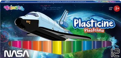 Plastilină Colorino - Nasa, 12 culori