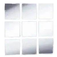 Set 10 Oglinzi Design PATRAT - Oglinzi Decorative Acrilice Cristal - Diamant - Fagure