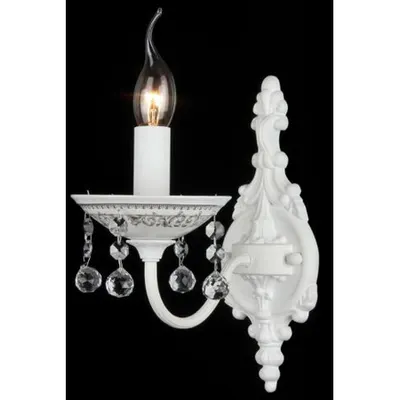 Aplica Elegant Belona,1 x E14, 230V, D.13 cm,H.28 cm,Alb
