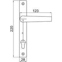 Maner cu Sild Alb Y 85, Termopan, V T110+2M5X80, GMS