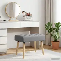 vidaXL Bancă cu tapițare canelată Gri deschis 60 x 40 x 45 cm Țesătură