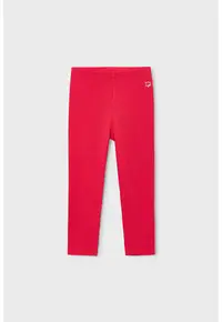 Colanti din amestec de bumbac cu talie elastica - Rosu vermillion