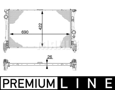 Radiator Motor Potrivit Mercedes Marco Polo Camper (w447), V (w447), Vito (w447), Vito Mixto (double Cabin), Vito Tourer (w447) 2.2d