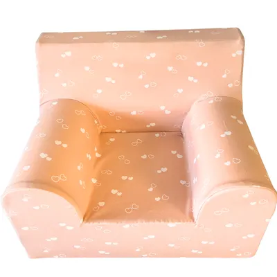Fotoliu pentru copii Twindeco Roz cu inimioare
