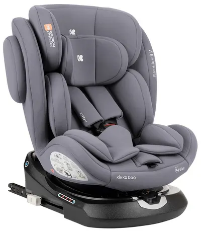 Scaun auto KikkaBoo - i-Felix, IsoFix, i-Size, 40-150 cm, Light Grey