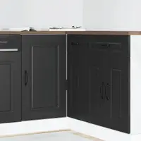 vidaXL Dulap de bucătărie „Kalmar” negru, lemn stratificat