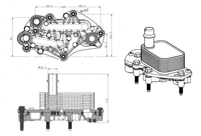 Radiator ulei termoflot potrivit OPEL ASTRA J, ASTRA J GTC, ASTRA K, INSIGNIA A, MERIVA B, MOKKA MOKKA X, ZAFIRA C 1.6D 02.13