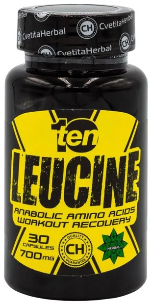 10/ten Leucine, 700 mg, 30 capsule, Cvetita Herbal
