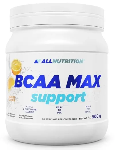 BCAA Max Support, portocală, 500 g, AllNutrition