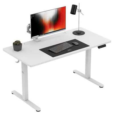 Birou electric Mark Adler – Leader 7.3, 140 x 70 cm, alb