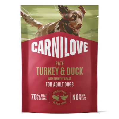 Carnilove Dog Pouch Pate Turkey & Duck with Timothy Grass 300 g