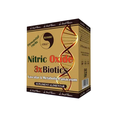 Nitric Oxide 3xBiotics, sustine sanatatea vasculara, 30 plicuri, Medica - Pro Natura
