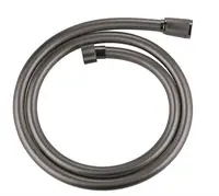 Furtun de dus Grohe SilverFlex 28362A01, 1/2'' x 1/2'', 1.25 m, universal, anti-rasucire, cauciuc profesional, conexiuni cromate, lucios, Grafit