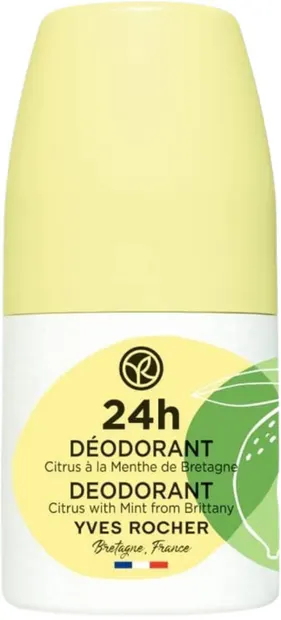 Yves Rocher Bain Nature Deodorant roll-on 24H, lămâie și mentă, 50 ml