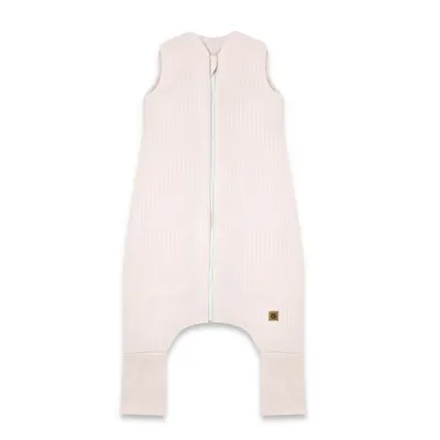 Sac de dormit, MimiNu, Premium, Cu picioruse, De iarna, Din bumbac interlock certificat Oeko Tex Standard 100, Cu fermoar, 1 - 2.5 ani, S, Soft Powder Pink