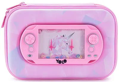 Penar 3D școlar YOLO Unicorn - 2 fermoare, cu joc