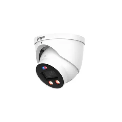 Camera supraveghere IP Dome cu iluminare duala Dahua IPC-HDW3649H-AS-PV-0280B-PRO, 6 MP, 2.8 mm, IR/Lumina calda 30 m, microfon dual si difuzor, slot card, PoE