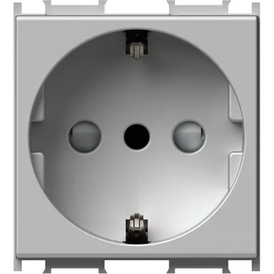 Modul Priza SCHUKO/ITA 1P 16A ST IP20 Argint, TEM Modul TEM-VM32ES-U